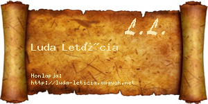 Luda Letícia névjegykártya